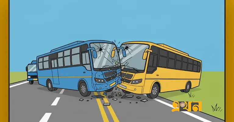 দুই বাসের সংঘর্ষ (প্রতীকী ছবি)